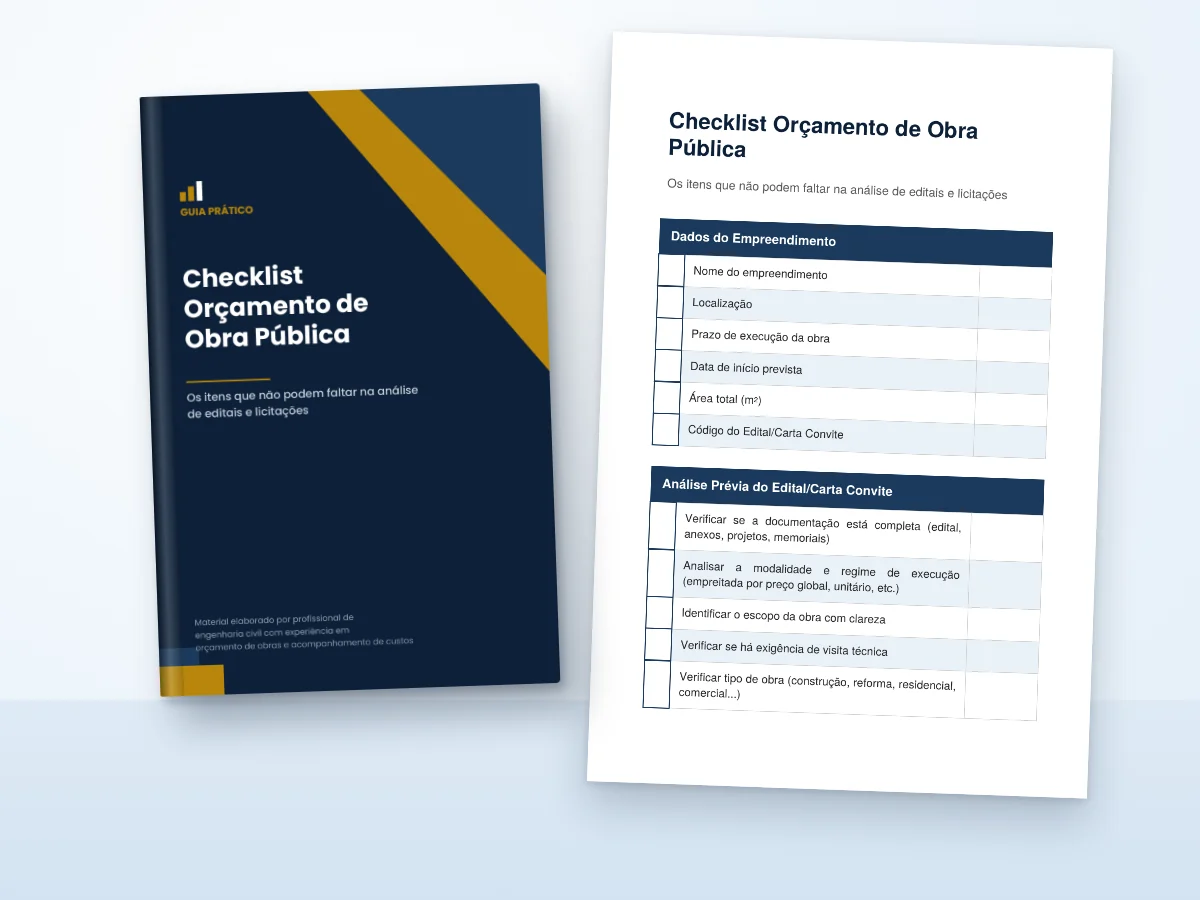 Checklist de orçamento de obra pública